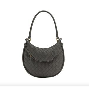 Bottega Veneta Gemelli Small Shoulder Bag Gray Intrecciato NWT